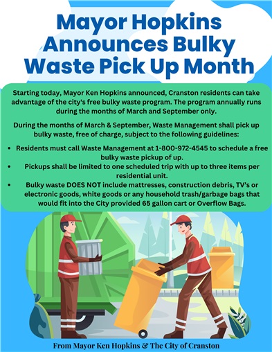 Mayor Hopkins Announces Bulky Waste Pick Up Month